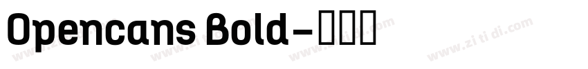 Opencans Bold字体转换